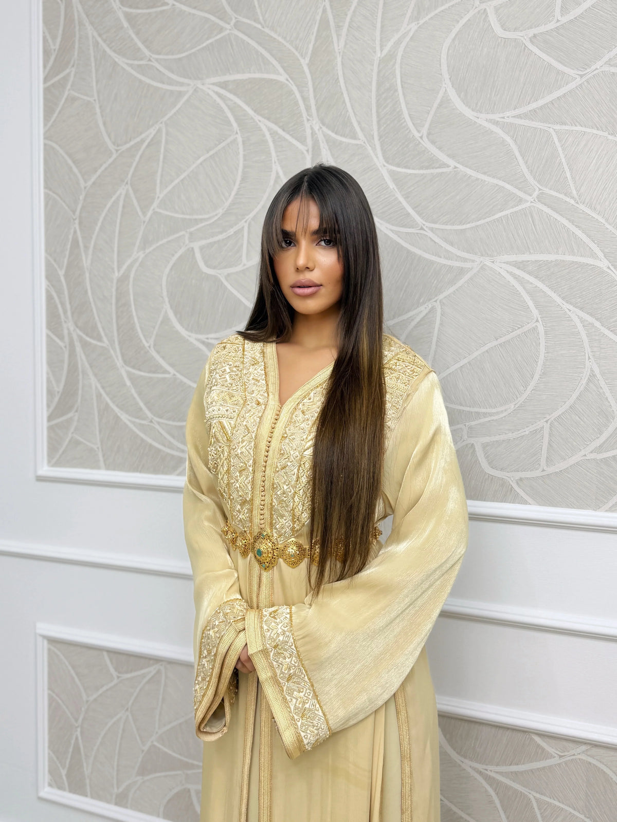 Fotoun Gold Takchita – Two-Piece Moroccan Ceremonial Dress – product view 3