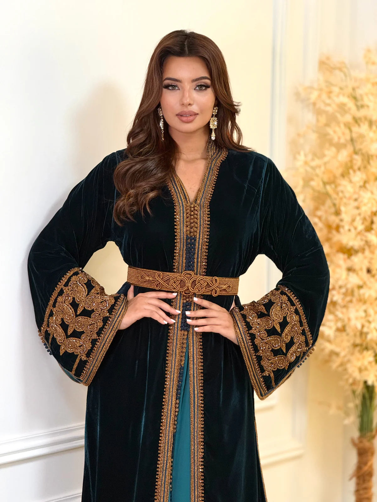 Karima Black Takchita – Two-Piece Moroccan Ceremonial Dress – product view 5