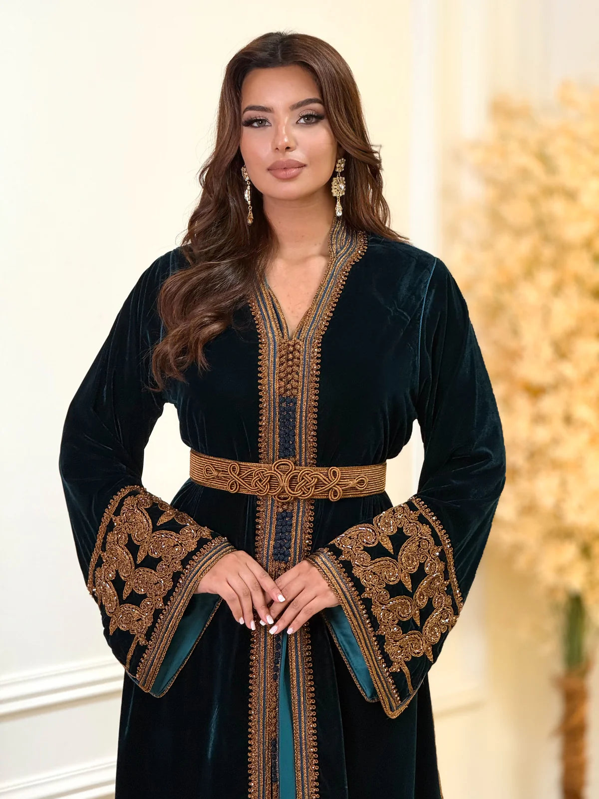 Karima Black Takchita – Two-Piece Moroccan Ceremonial Dress – product view 7