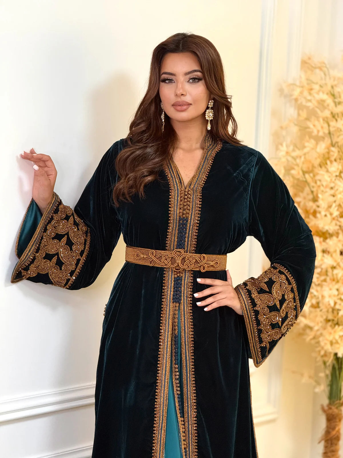 Karima Black Takchita – Two-Piece Moroccan Ceremonial Dress – product view 6